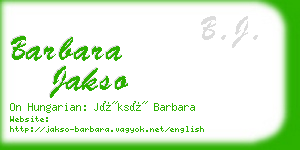 barbara jakso business card